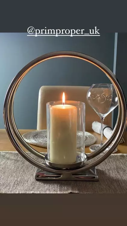 Silver Loop Candle Holder Prim Props
